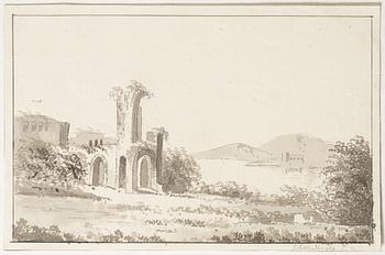 Gustaf Silfverstråhle, Landscape with log cabins/Landscape with ruins.