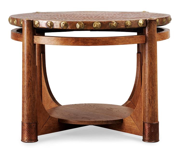 An Swedish Art Noveau oak table, possibly designed by
Carl Westman,