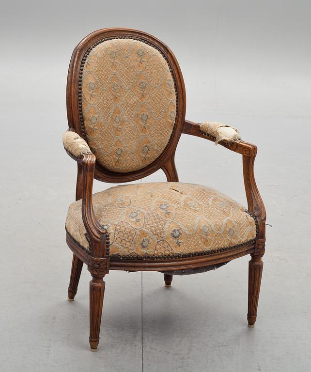 KARMSTOL, Gustaviansk stil. 1800-tal.