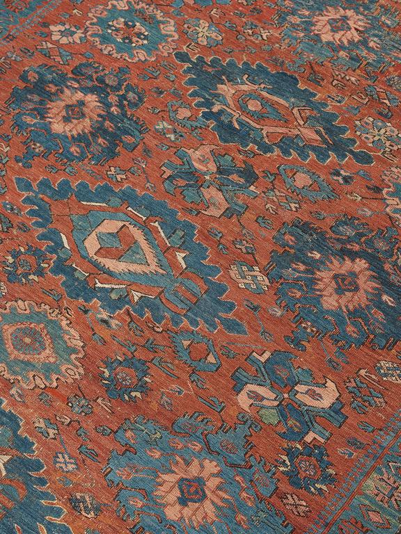 CARPET. Antique East Caucasian Soumak. 185 x 148,5 cm.