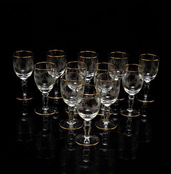 24 glasses, 20th century.