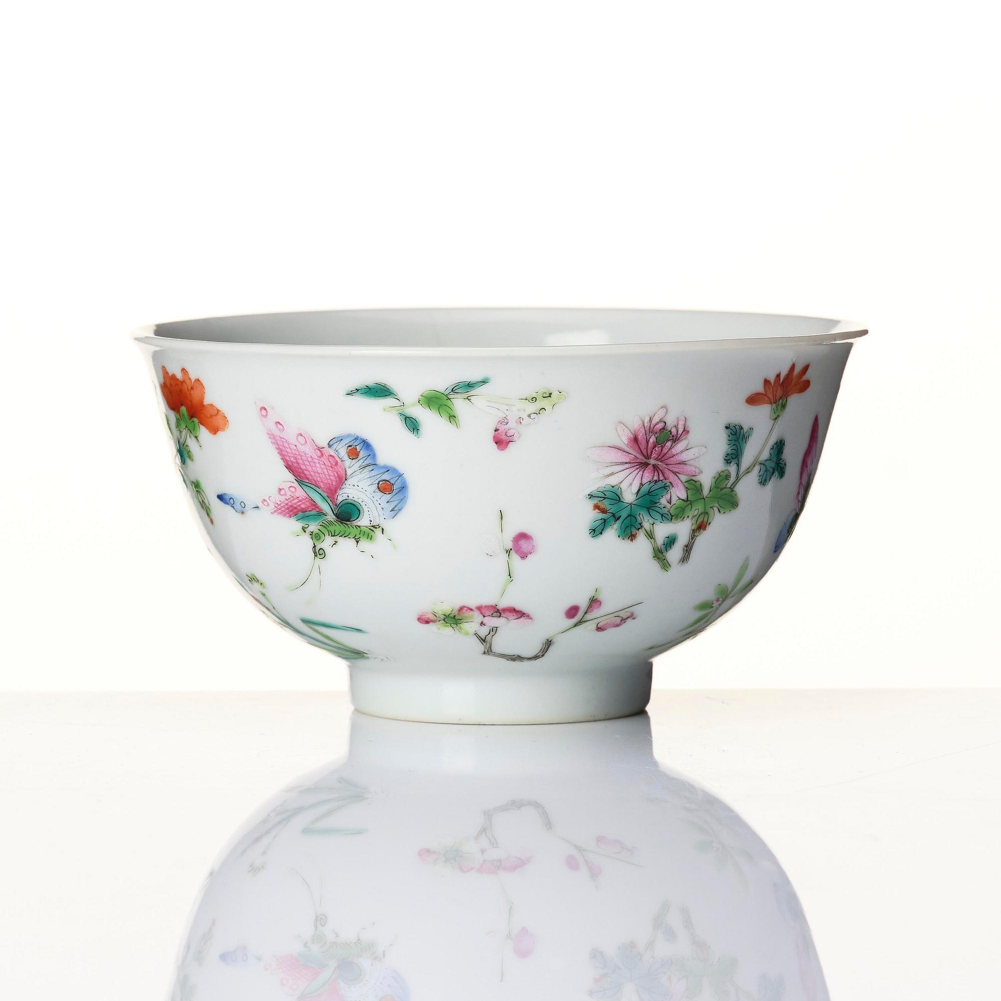 Skål, porslin. Qingdynastin, med Daoguang märke och period (1820-1850).