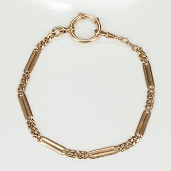 KLOCKKED, 14K guld, otydlig finsk årsstämpel. Vikt 17,9 g.