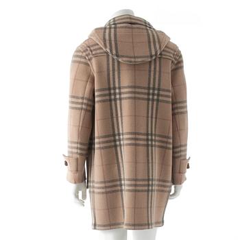 BURBERRY, a beige woolblend duffel coat.