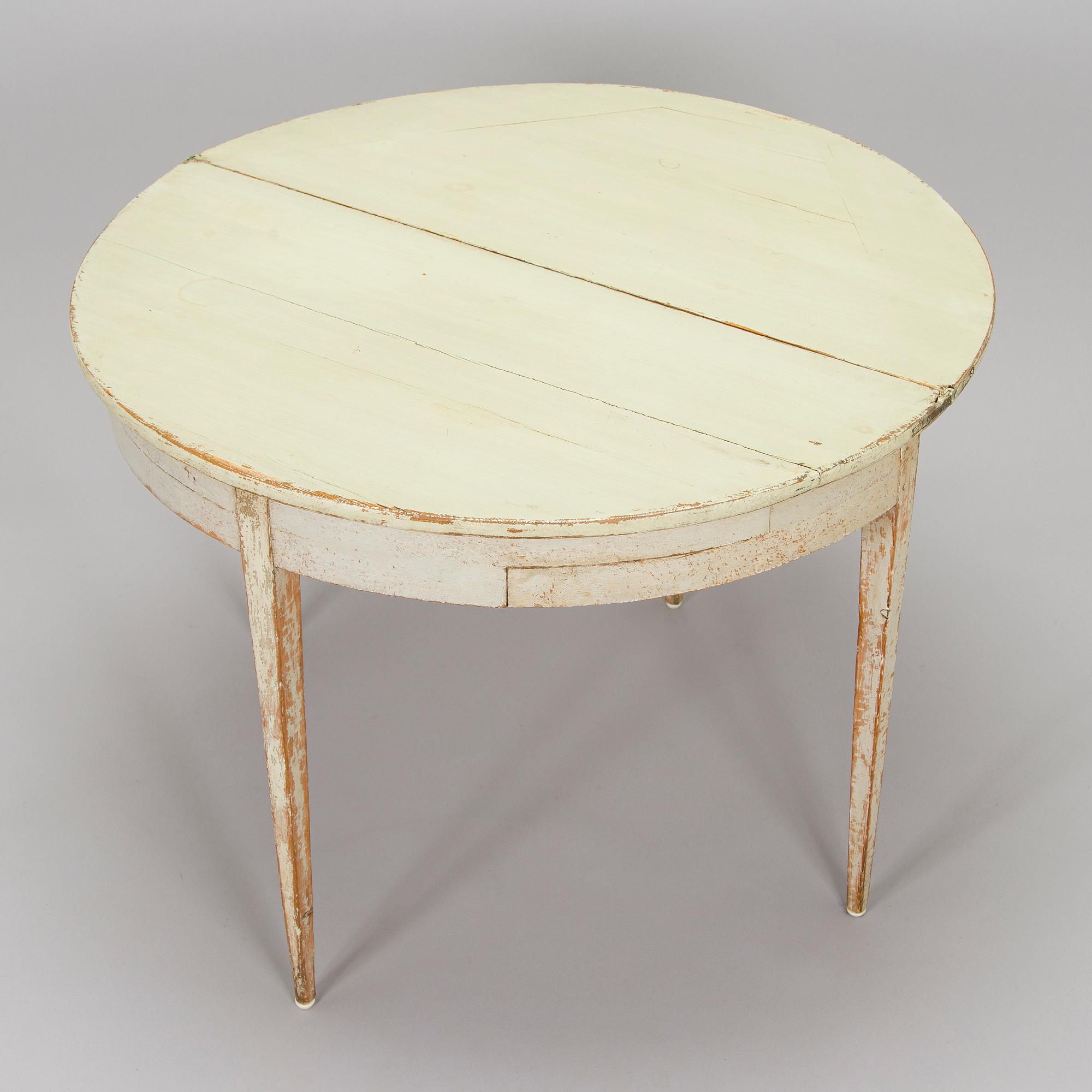 Bord / klaffbord, halvmåneform, 1800-tal.