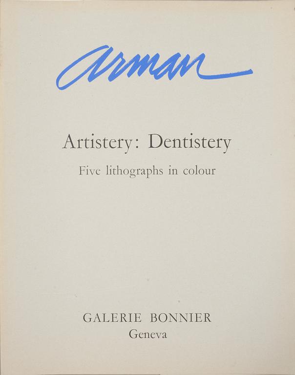 FERNANDEZ ARMAN, mapp med 5 färglitografier, signerade och numrerade 100/250.