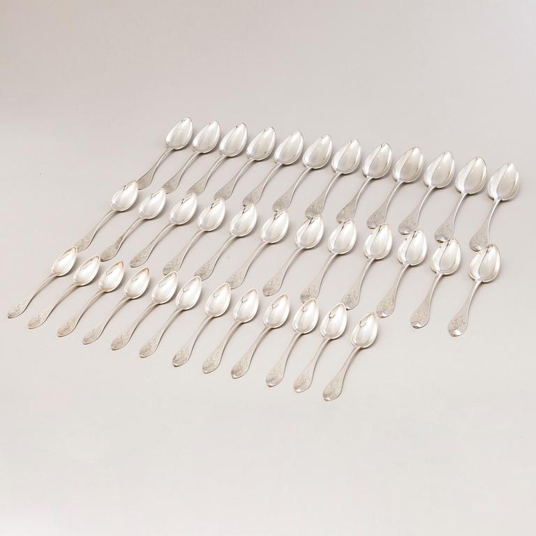 SAMUEL MIKA WESTERLUND, LUSIKOITA, 36 kpl, hopeaa, Porvoo 1903.