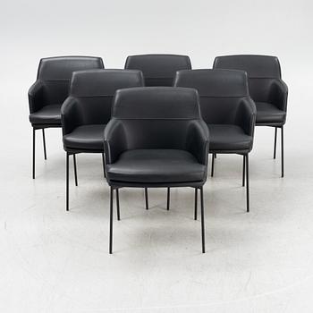 Claesson Koivisto Rune, six 'Montevideo' armchairs, Tacchini, Italy.