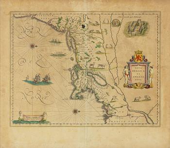 Johannes/Jean Blaeu, map/copper engraving, coloured.