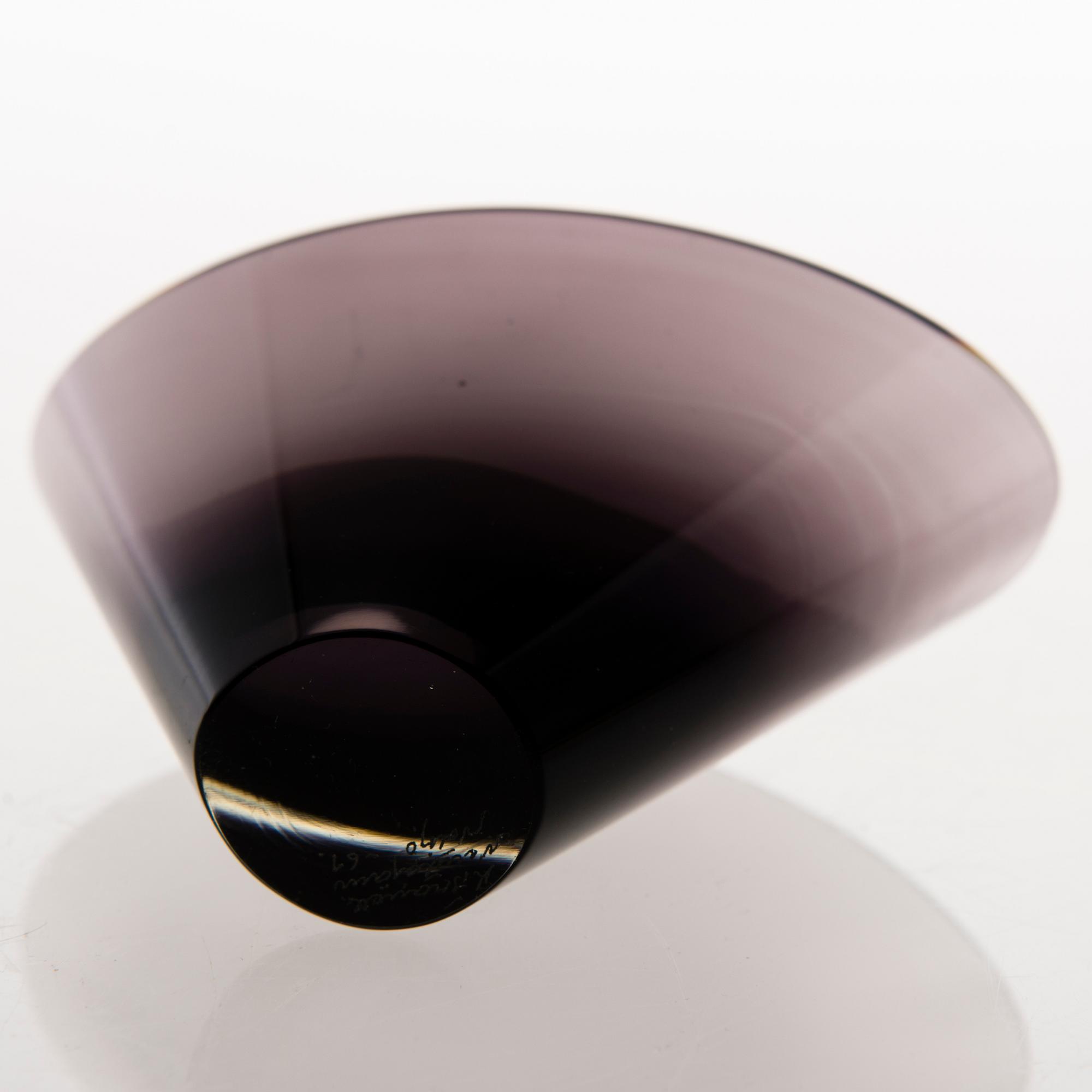 KAJ FRANCK, A 'KF 234' glass vase, signed K. Franck Nuutajärvi Notsjö -61.