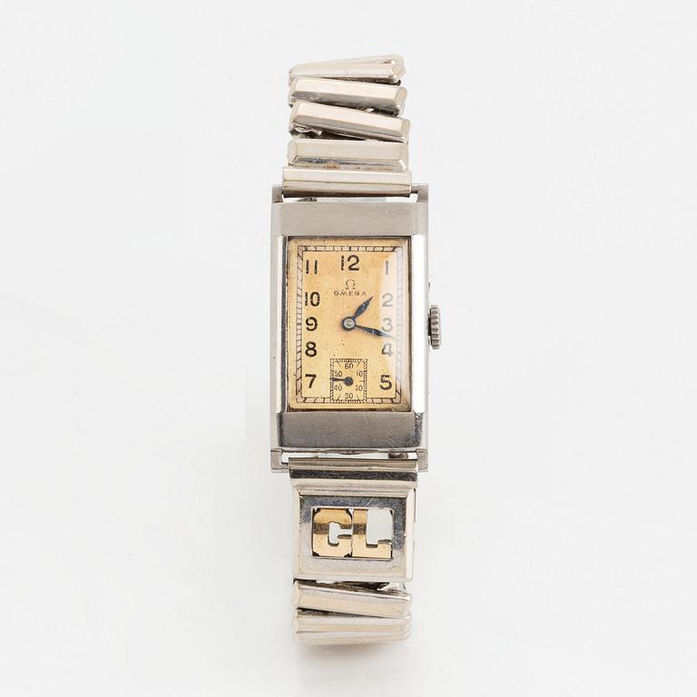 Omega, wristwatch, 19,5 x 31 mm.