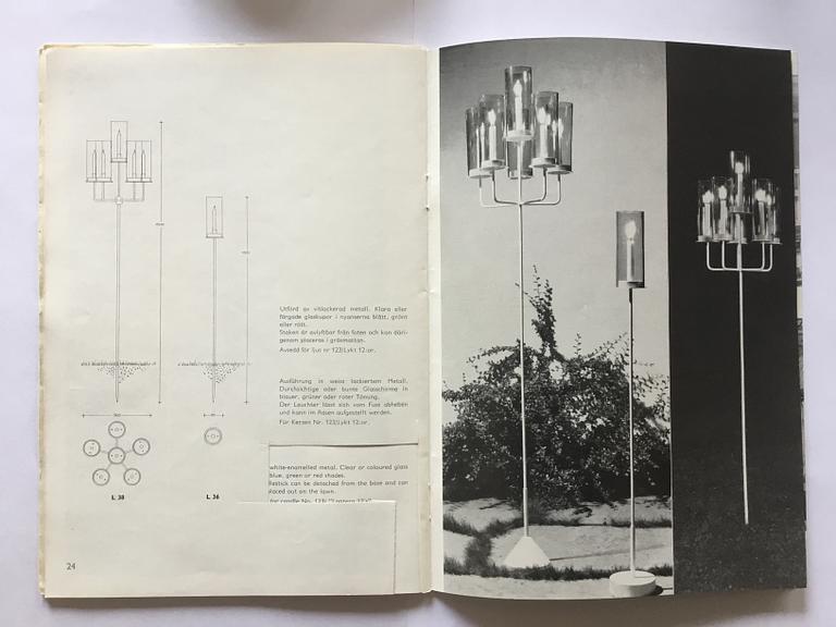 Hans-Agne Jakobsson, a floor candelabrum, model, ”L38”, Hans-Agne Jakobsson AB, Markaryd, 1950-60s,