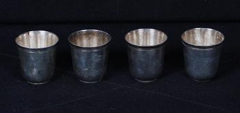 SUPKOPPAR, 4 st. Silver, K&EC, Göteborg, 1960.