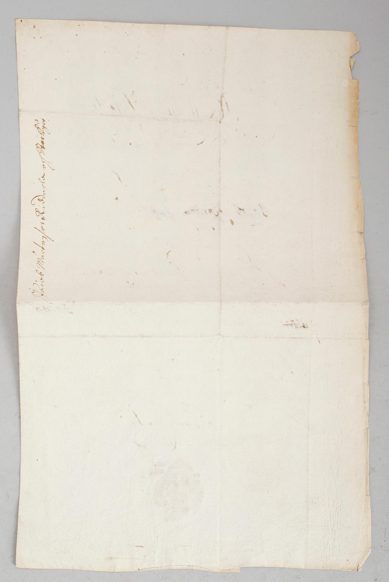 DOKUMENT, 4 st, till Axel Julius de la Gardie (1637-1710), med lacksigill samt BREV.