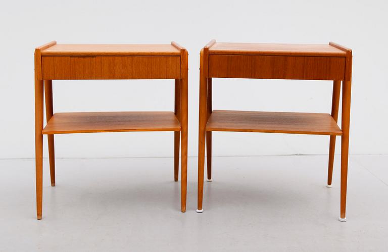 SÄNGBORD, 1 par, Carlström & Co, 1960-tal.