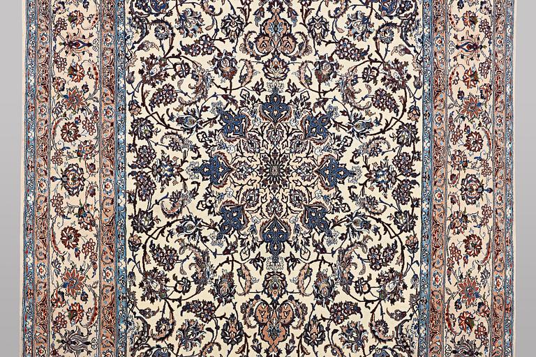 A carpet, Nain, part silk, 6 laa, ca 350 x 215 cm.