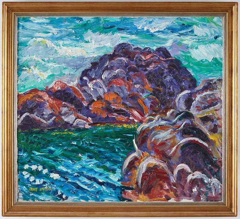 Inge Schiöler, Sea with rocks.