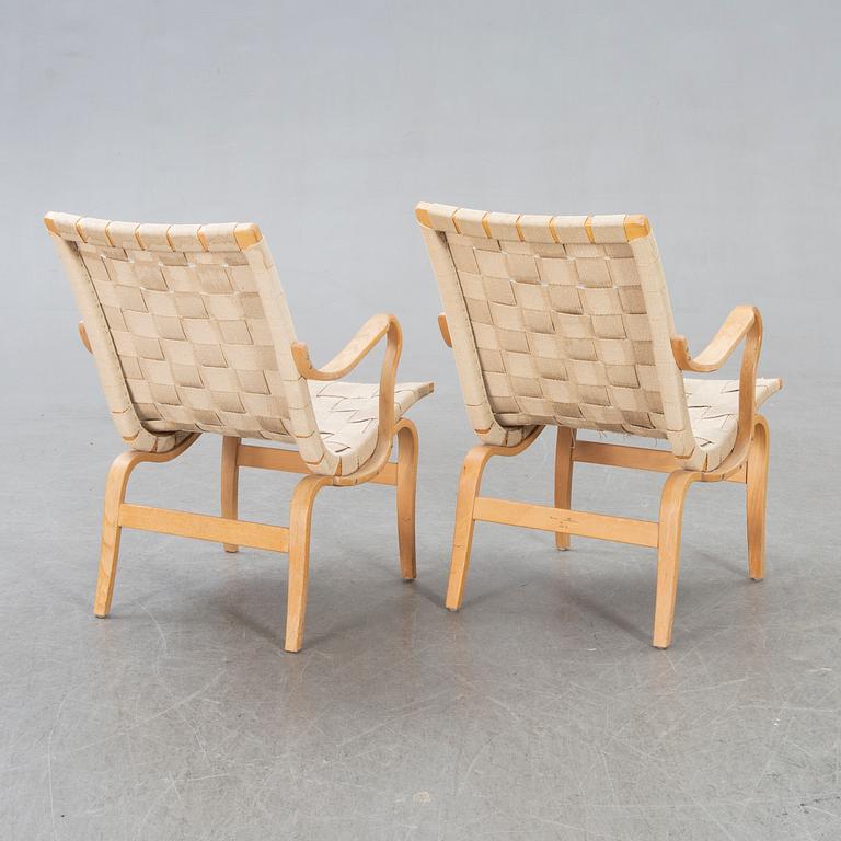 Bruno Mathsson, armchairs "Eva" a pair.
