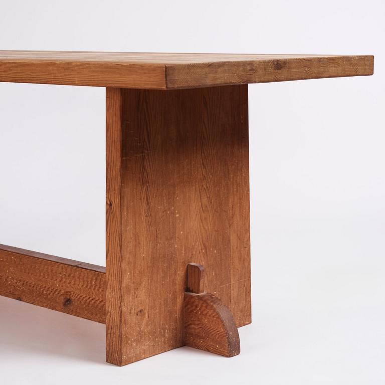 Axel Einar Hjorth, a stained pine 'Lovö' table, Nordiska Kompaniet, Sweden 1930s.