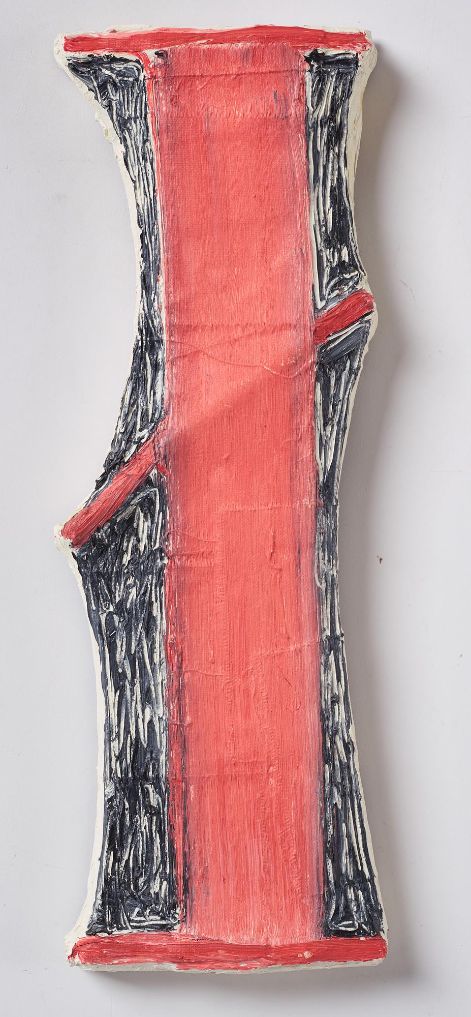 Stephen Buckley, mixed media on canvas pasted on wood, signed and dated 1988 on verso.