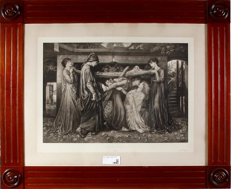 ROSSETTI, DANTE GABRIEL, efter, tryck, 1900-tal.