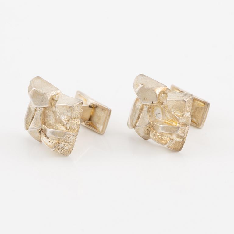 Björn Weckström, manschettknappar, silver. Lapponia 1972.