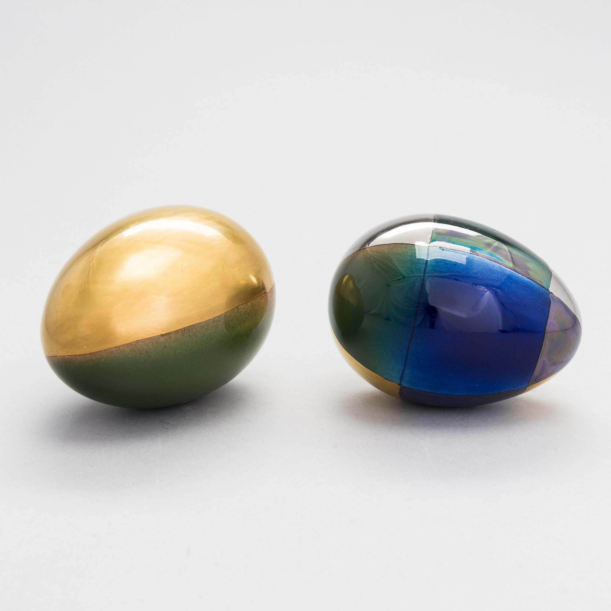 Gunvor Olin-Grönqvist, koristemunia, 2 kpl, signeeratut GOG Arabia.