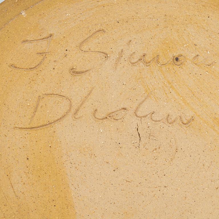 Josef Simon, a stoneware bowl, Djursholm, Sweden, late 20th Century.