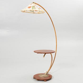 Floor lamp, swan-neck model, first half of the 20th century.