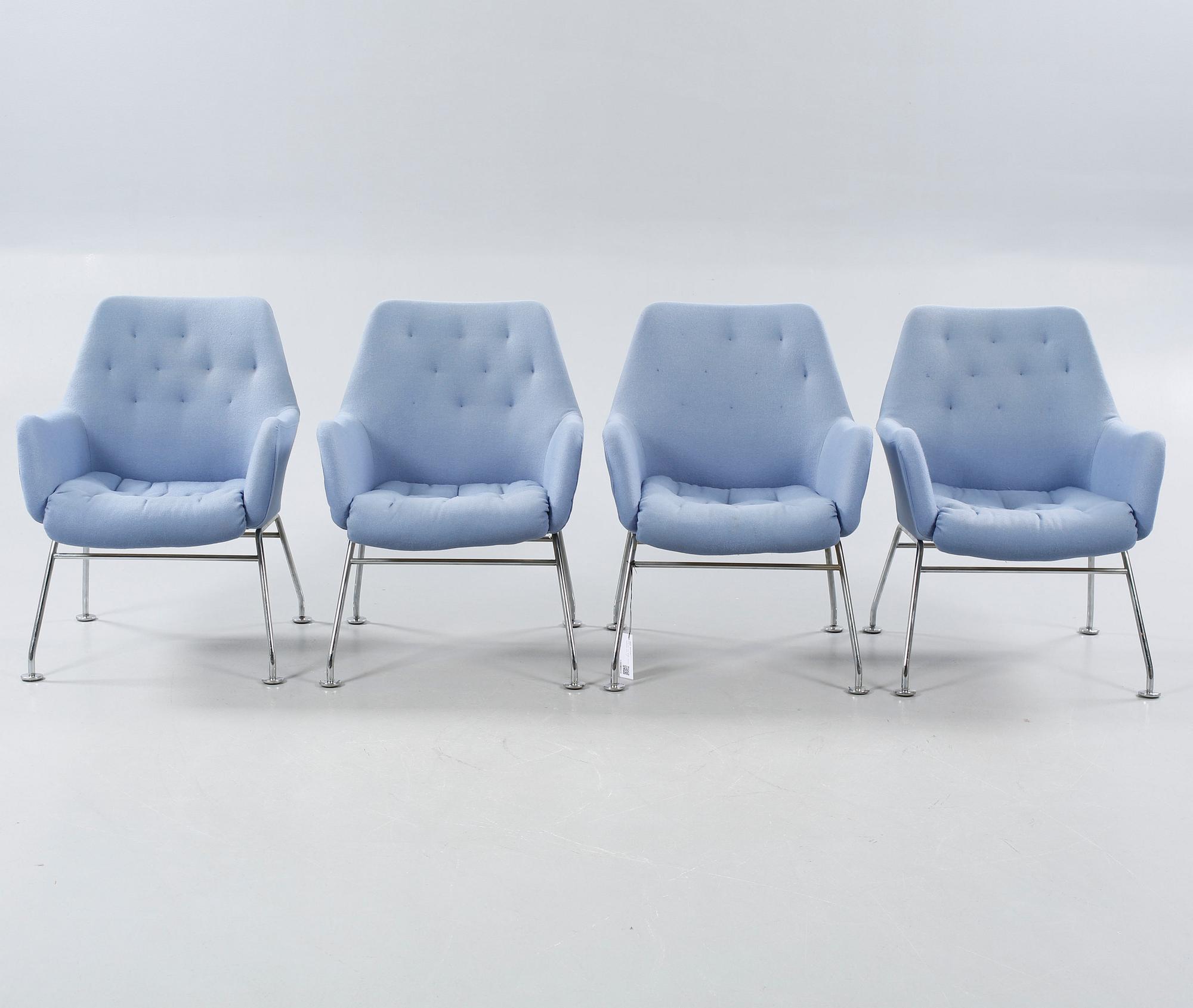Four chairs by Bruno Mathsson, model "Mirja", Dux, late 20th century.