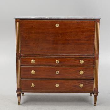 A late Gustavian secretaire, Stockholm, around 1800.