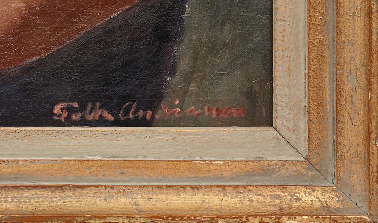 FOLKE ANDRÉASSON, olja på duk, sign.