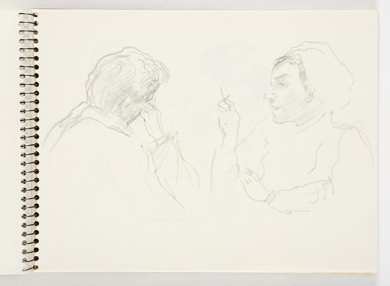 Lotte Laserstein, 4 skissböcker med blyertsteckningar.