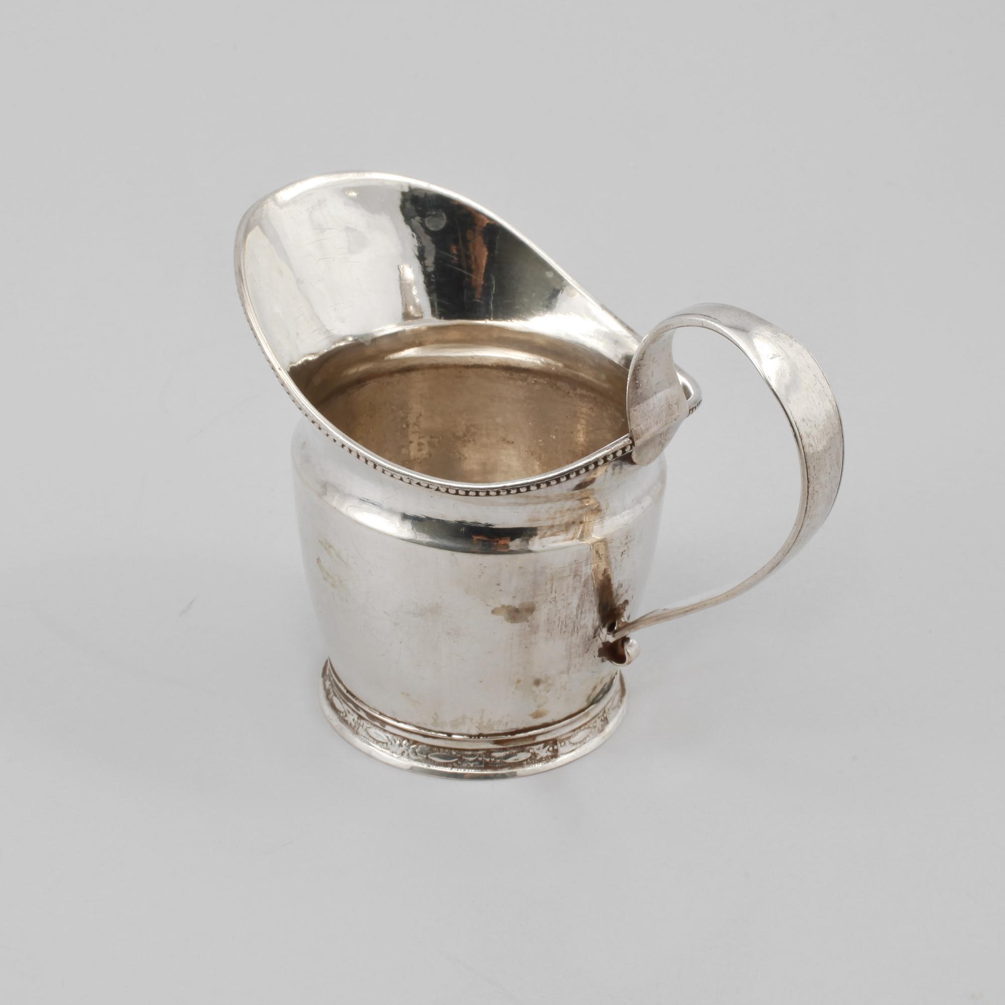 GRÄDDKANNA, silver, Jacob Johan Flygare, Växjö, 1821, vikt 101g.