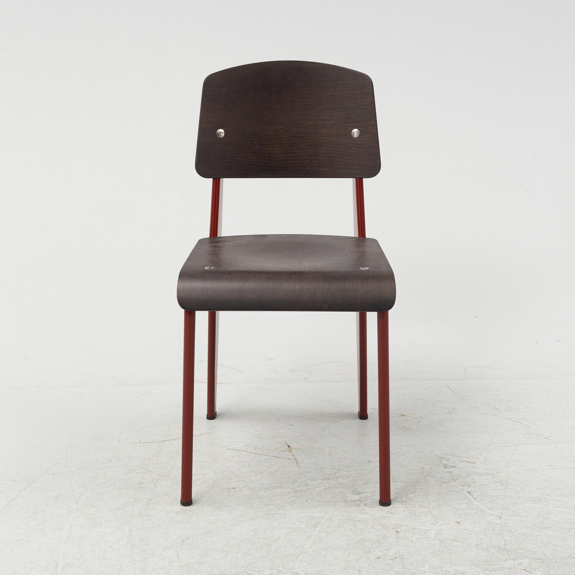 A Standard chair by Jean Prouvé for Vitra, dated 2002.