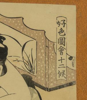 Oidentifierad konstnär, Shunga-motiv, Japan.