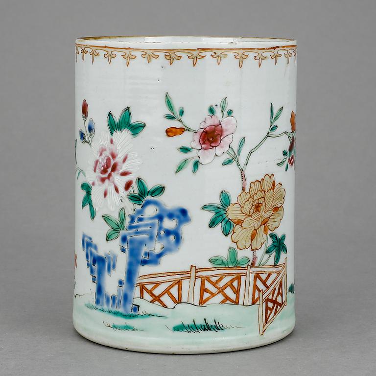 MUGG, porslin, Qianlong, Kina 1700-tal.