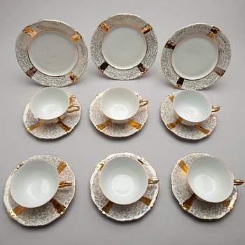 TESERVIS, 27 delar, porslin, Roschutz, Deutsche Demokratische Republik (DDR) 1960/1970-tal.