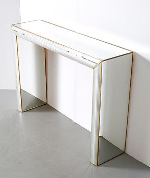 A late 20th century mirror and console table by Deknudt, Belgium.