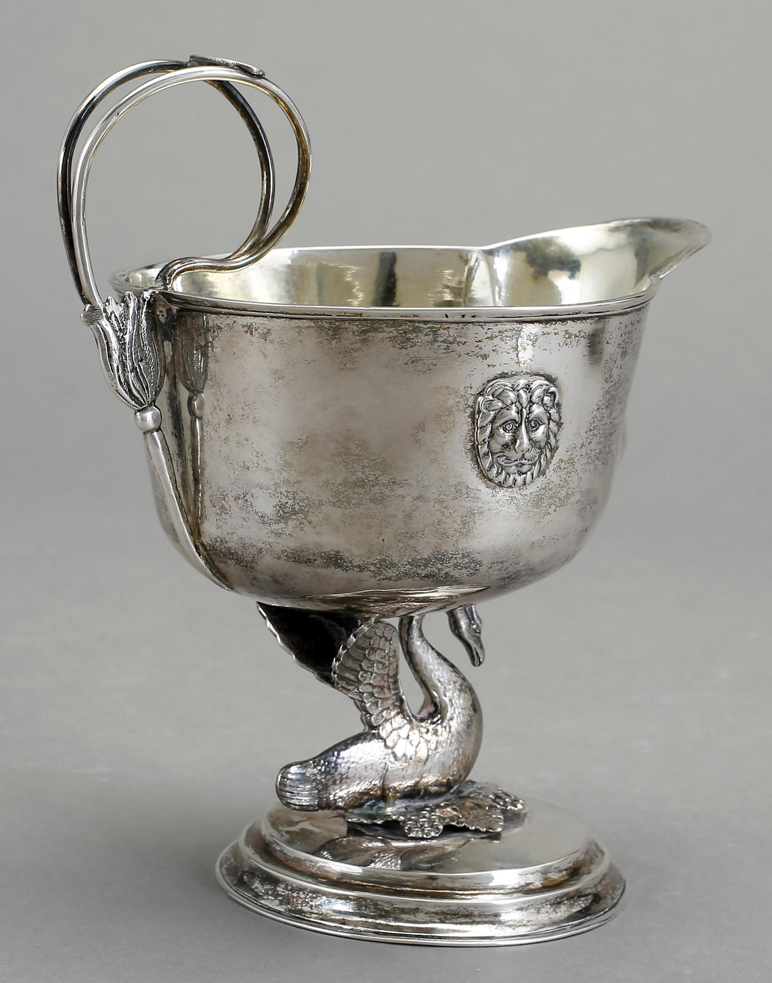 GRÄDDKANNA, silver Carl Petter Åberg, Arboga 1823. Vikt 201 gr.