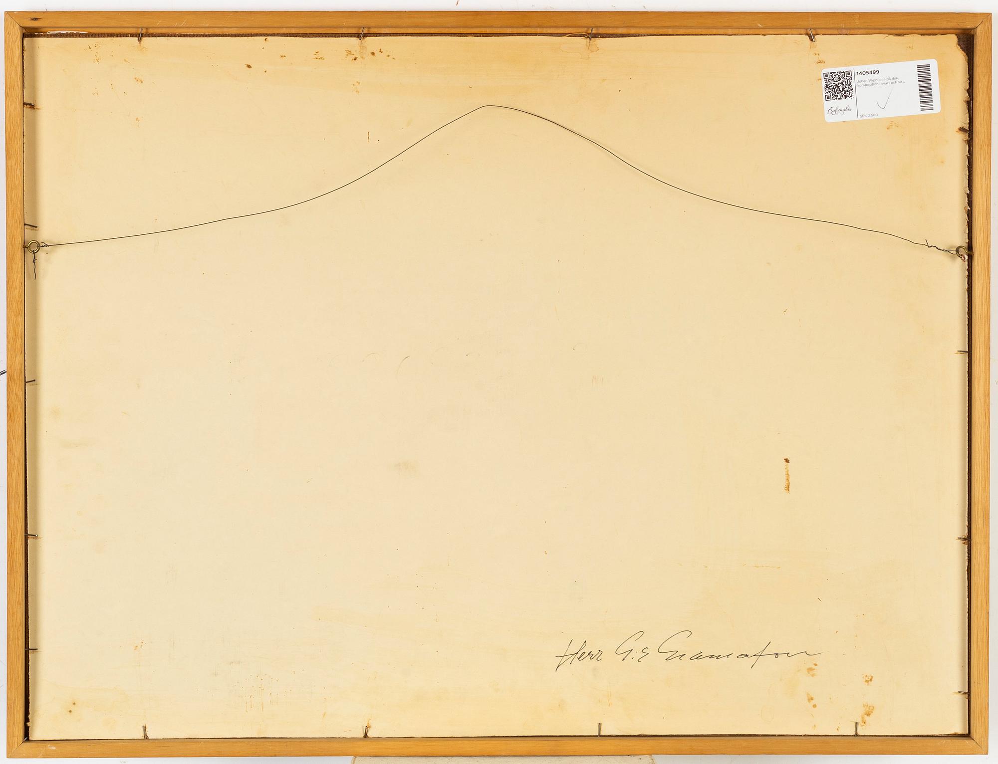 John Wipp, oilon canvas on panel, signed.