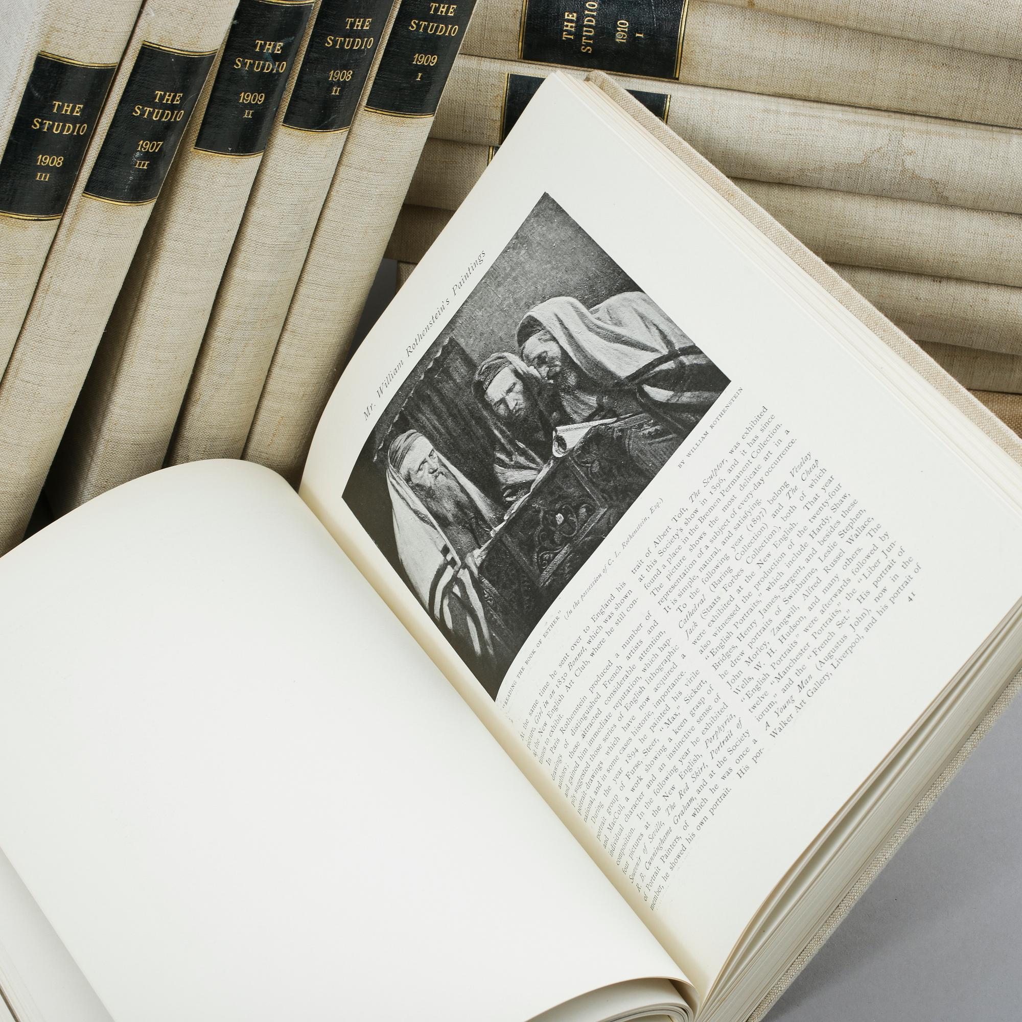 INBUNDNA TIDSKRIFTER, 20 delar, "The Studio", London, 1907-1932.