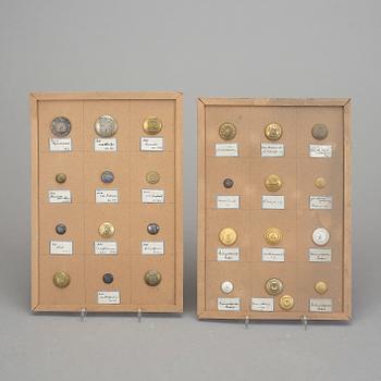 SAMLING LIVRÉ OCH UNIFORMSKNAPPAR, mest Sverige 1800-1900-tal.