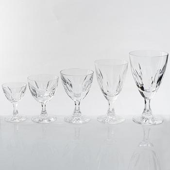 An 85-piece glass service, Kosta, Sweden, second half of the 20th century.