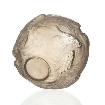 René Lalique, an opalescent 'Formose' cast glass vase, France 1920's-30's.