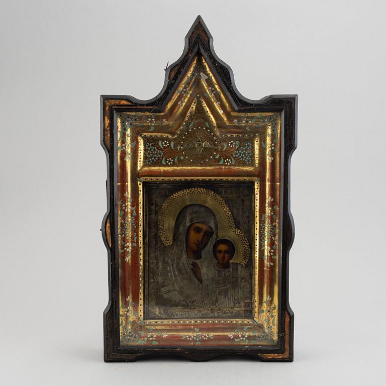A russian icon with ochlad, 20th Century.