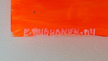Elina Ruohonen, acrylic on plexi glas, signed and dated -04.