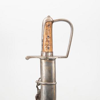 A Swedish sabre, 1807 pattern, with scabbard.