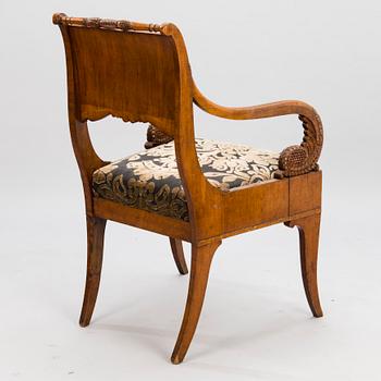 A mid-19th Century Russian open armchair.