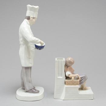 Two Bing & Gröndahl porcelain figurines, 20th century.